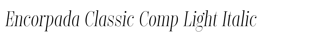 Encorpada Classic Comp Light Italic image